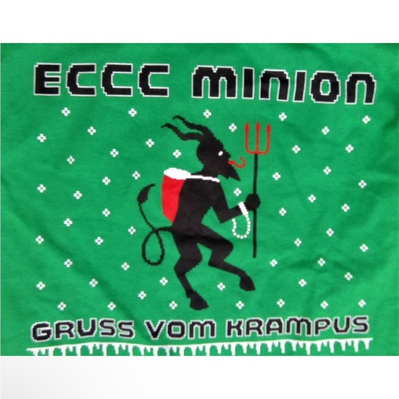 KRAMPUS Emerald City Comic Con Minion Unisex T-shirt Crew 2021 SZ XL Green EUC - Picture 5 of 13